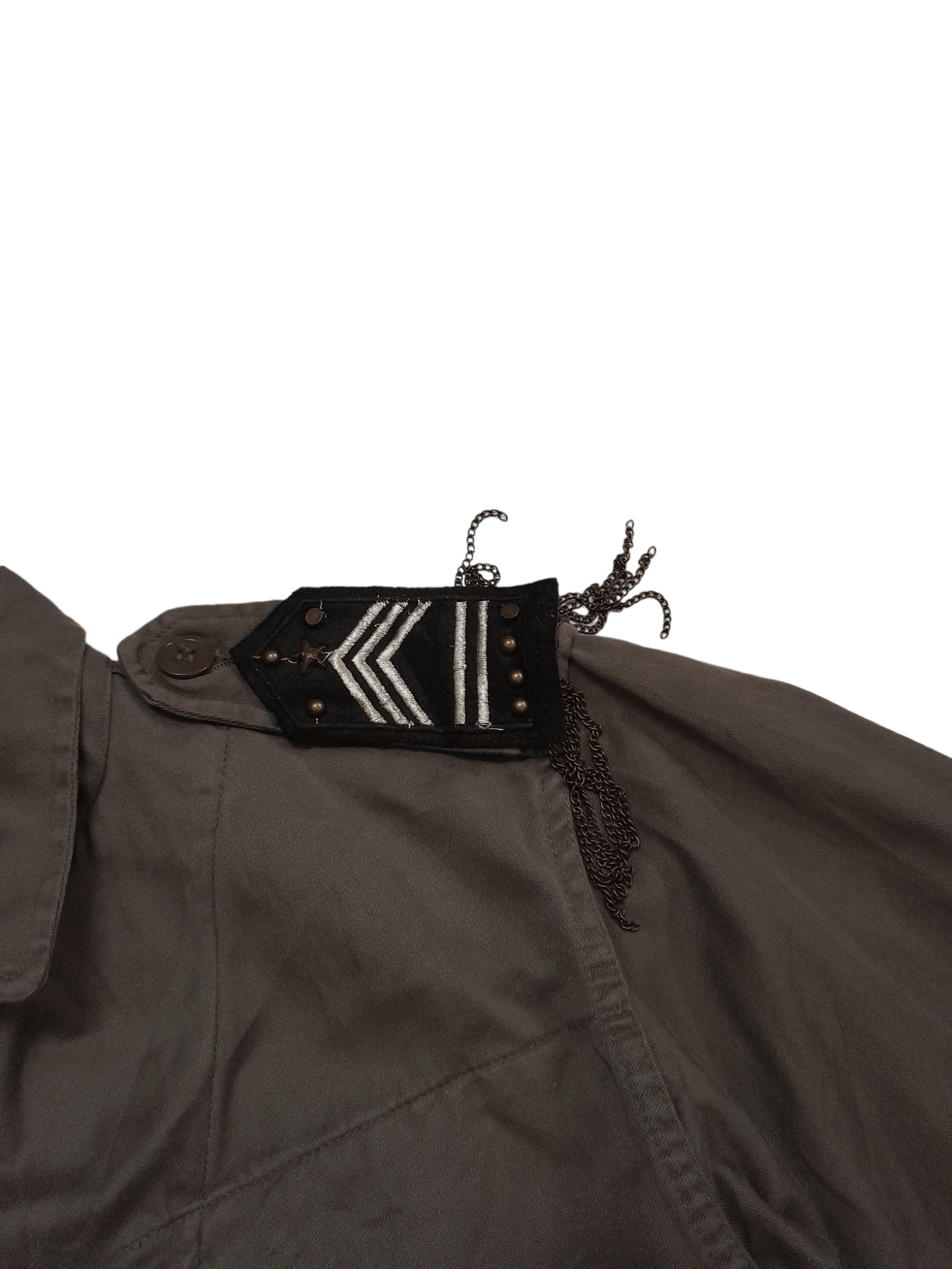 Vintage 80s Military Punk Flag Jacket (E549) Size US S / EU 44-46 / 1 - 4 Thumbnail