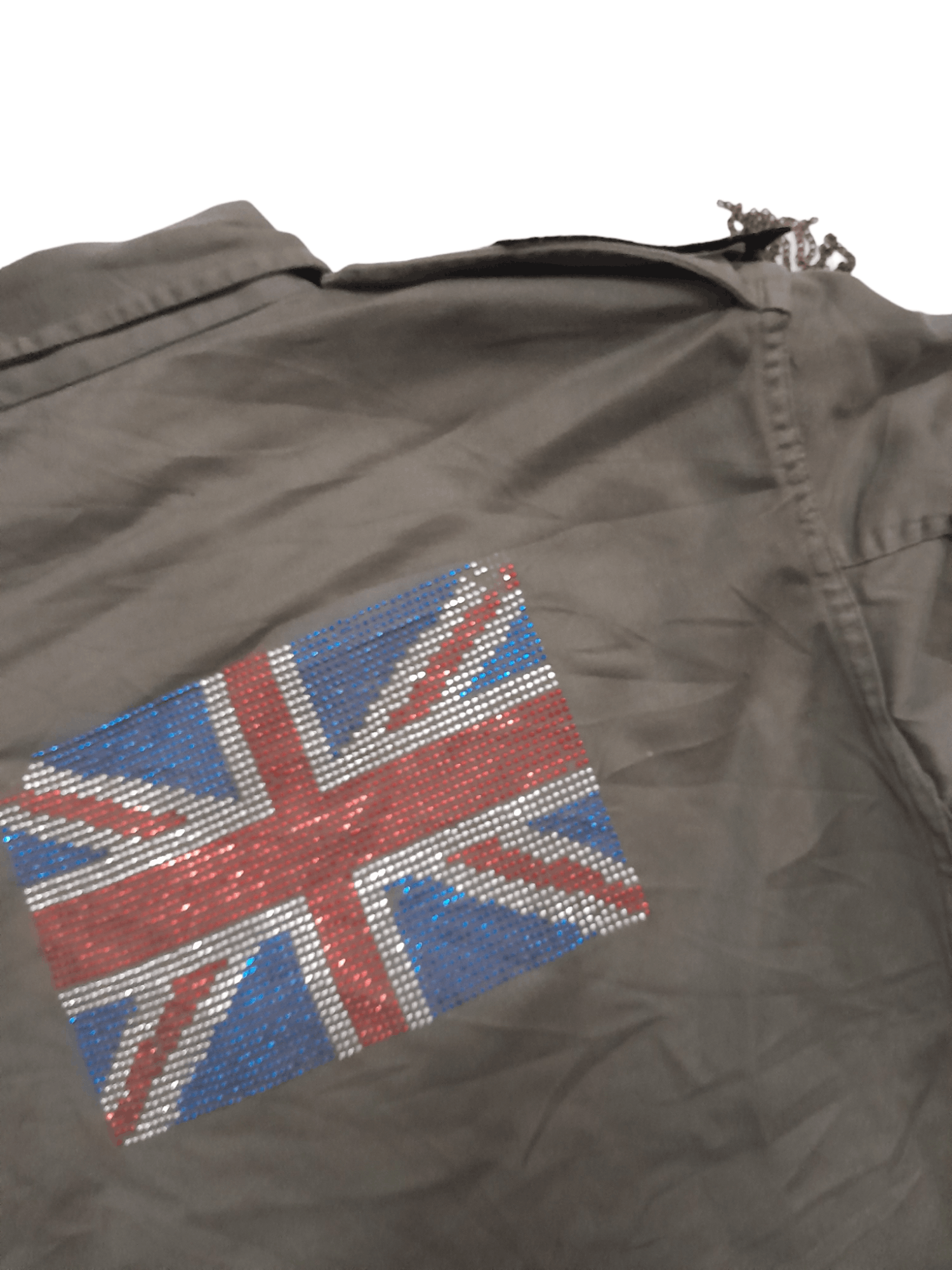 Vintage 80s Military Punk Flag Jacket (E549) Size US S / EU 44-46 / 1 - 8 Thumbnail