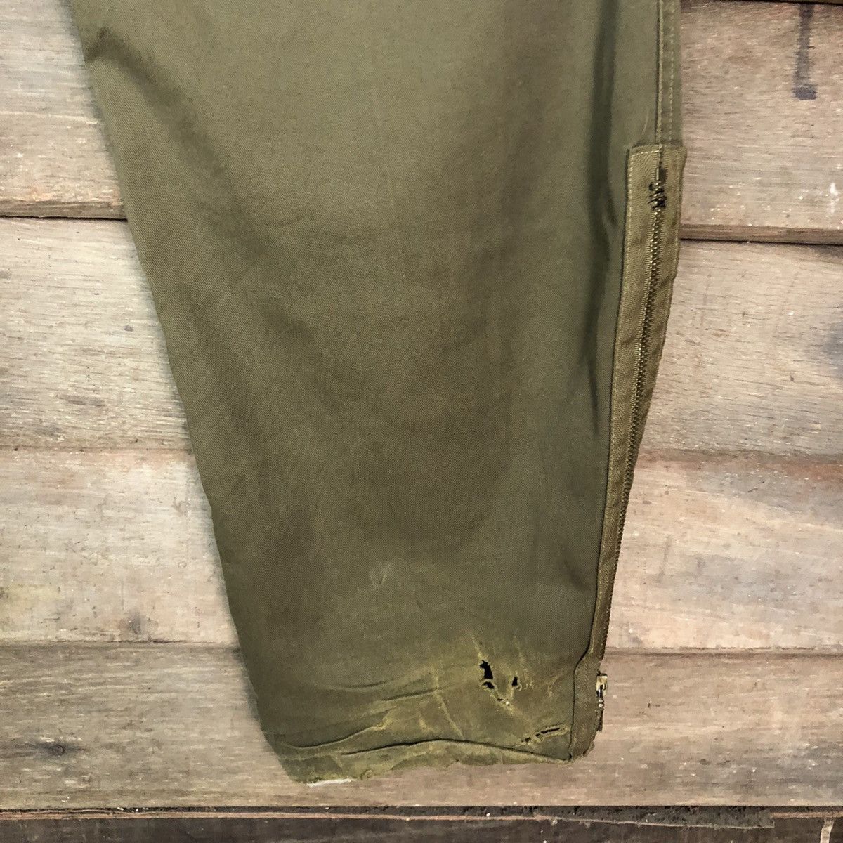 Japanese Brand CASUAL PANTS DOUBLE KNEE VINTAGE GREEN PAINTED STYLE #A085 Size US 31 - 11 Thumbnail