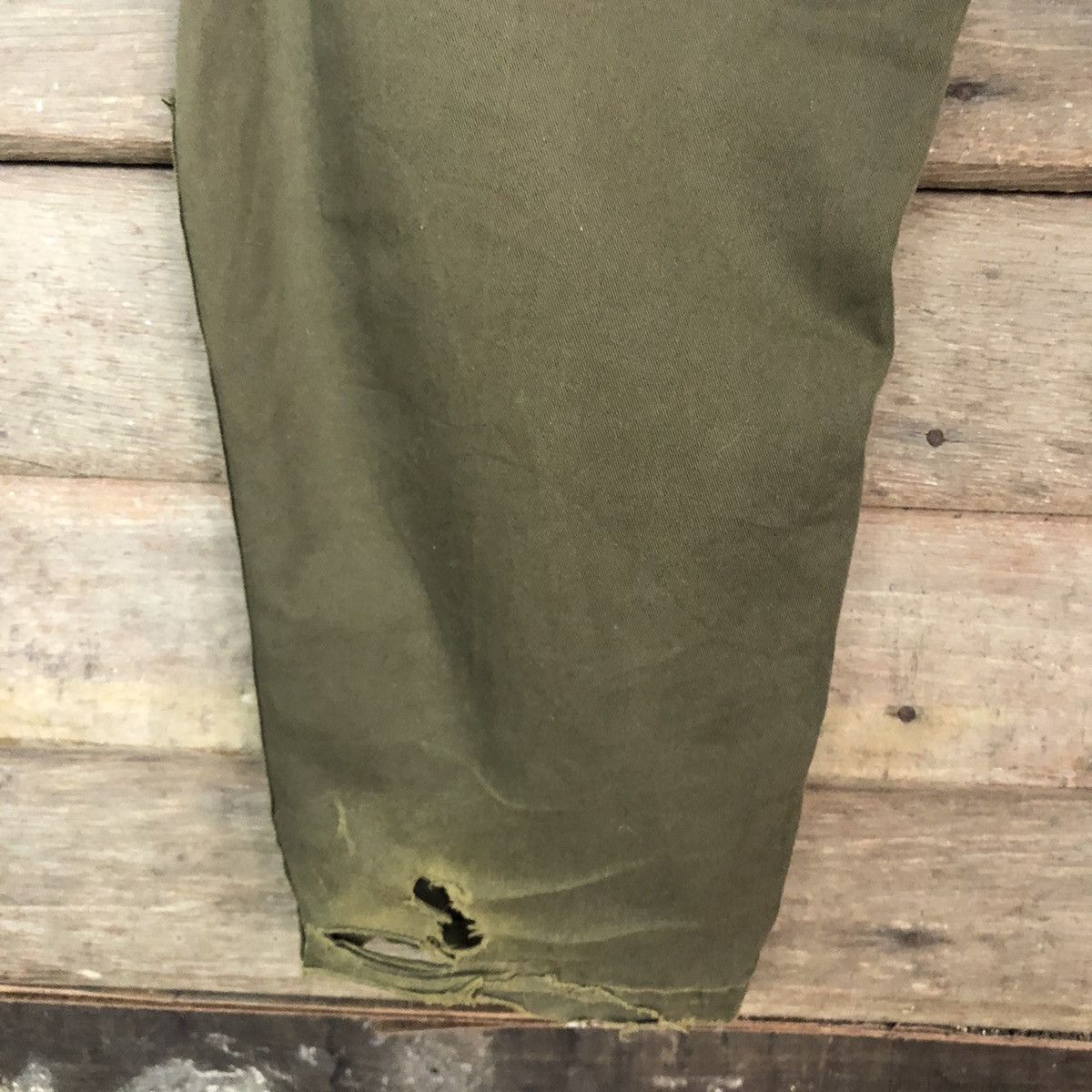 Japanese Brand CASUAL PANTS DOUBLE KNEE VINTAGE GREEN PAINTED STYLE #A085 Size US 31 - 10 Thumbnail