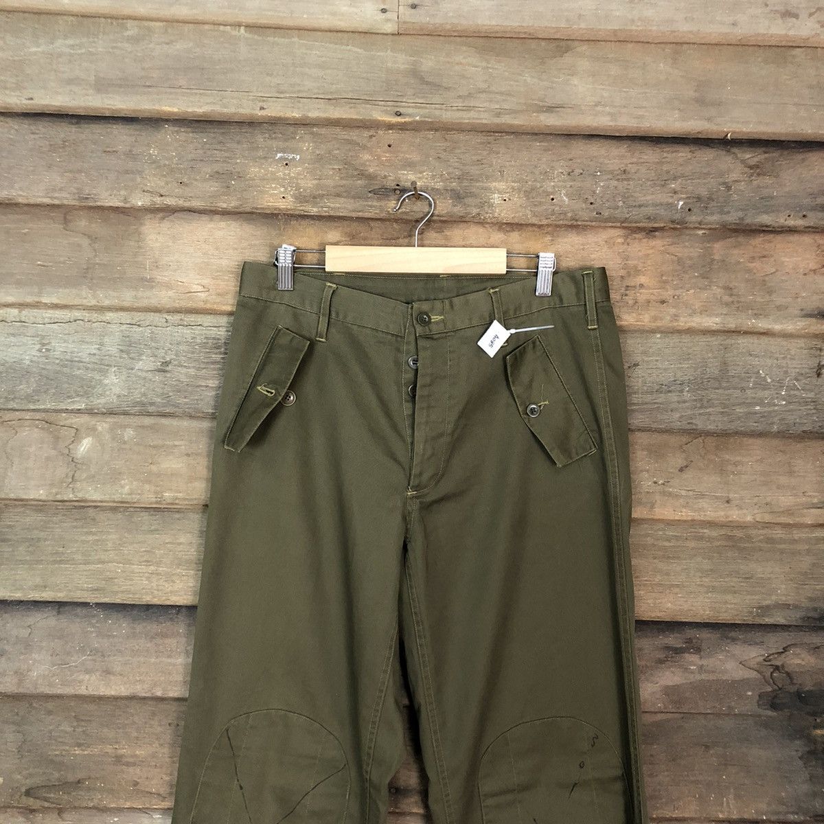 Japanese Brand CASUAL PANTS DOUBLE KNEE VINTAGE GREEN PAINTED STYLE #A085 Size US 31 - 2 Thumbnail