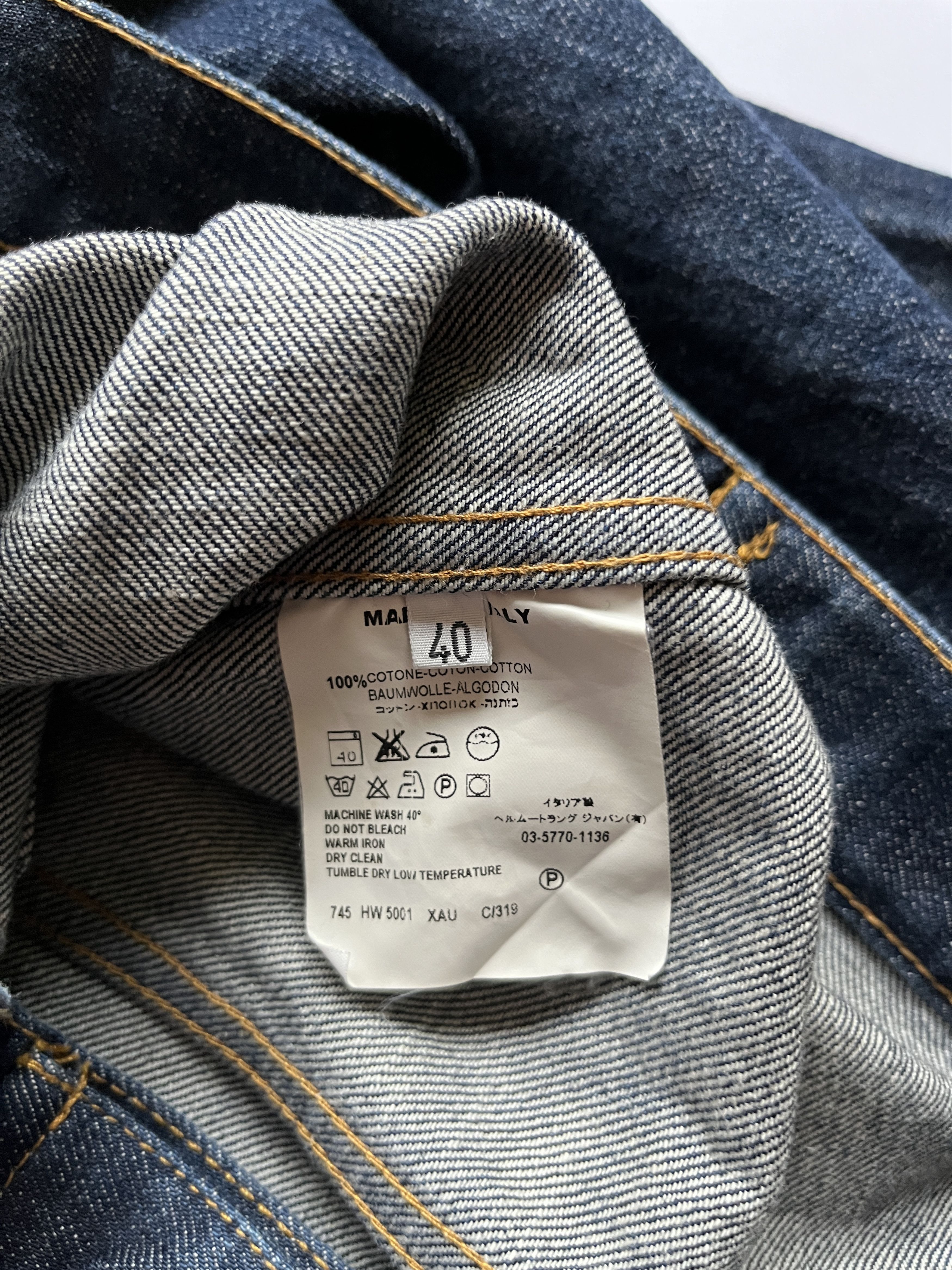 Helmut Lang ⚡️QUICK SALE⚡️1990's Helmut Lang Blue Denim Jean Jacket Size M / US 6-8 / IT 42-44 - 4 Thumbnail