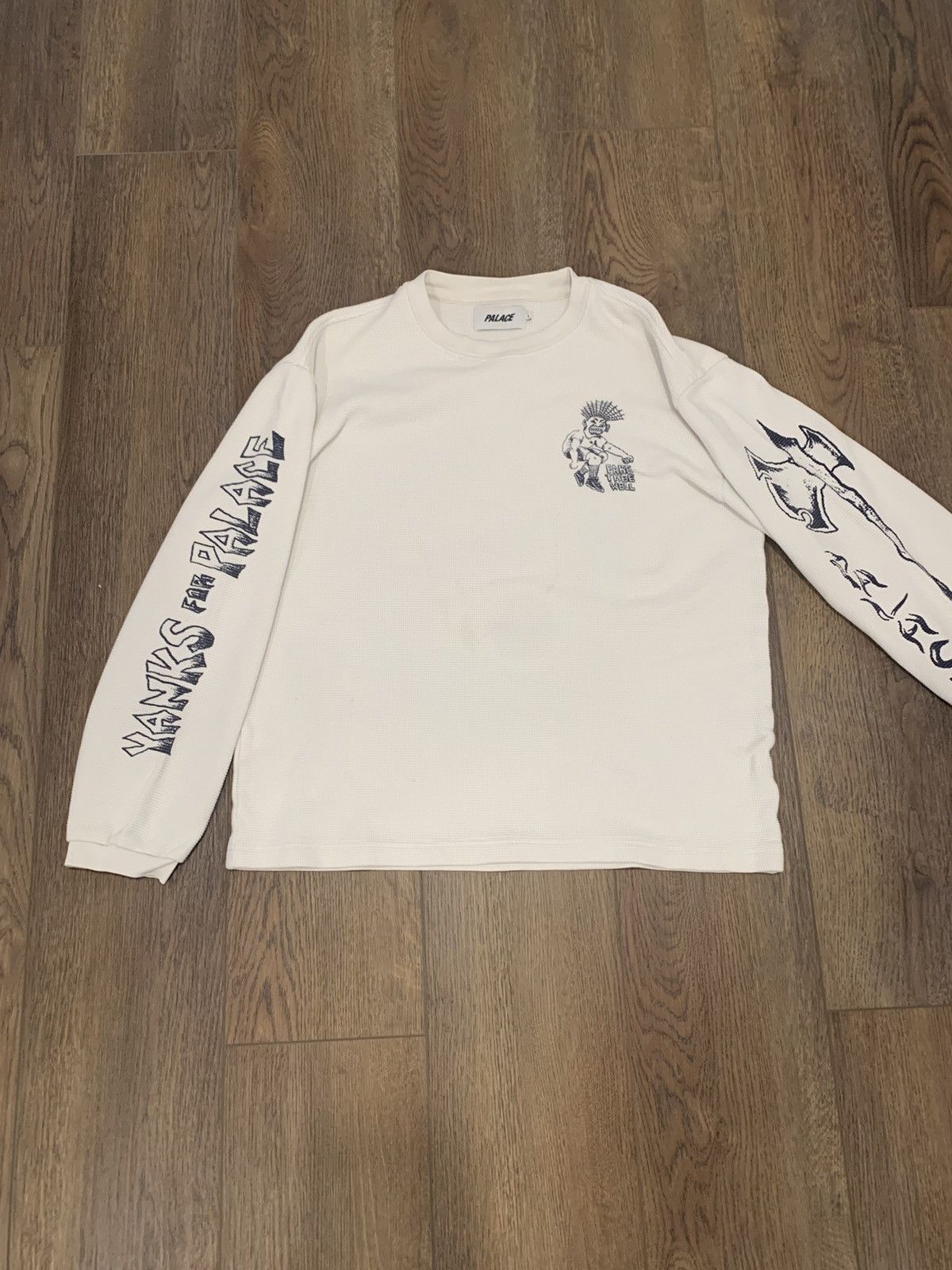 Palace Palace X Lotties Thermal Skull Long sleeve T-Shirt | Grailed