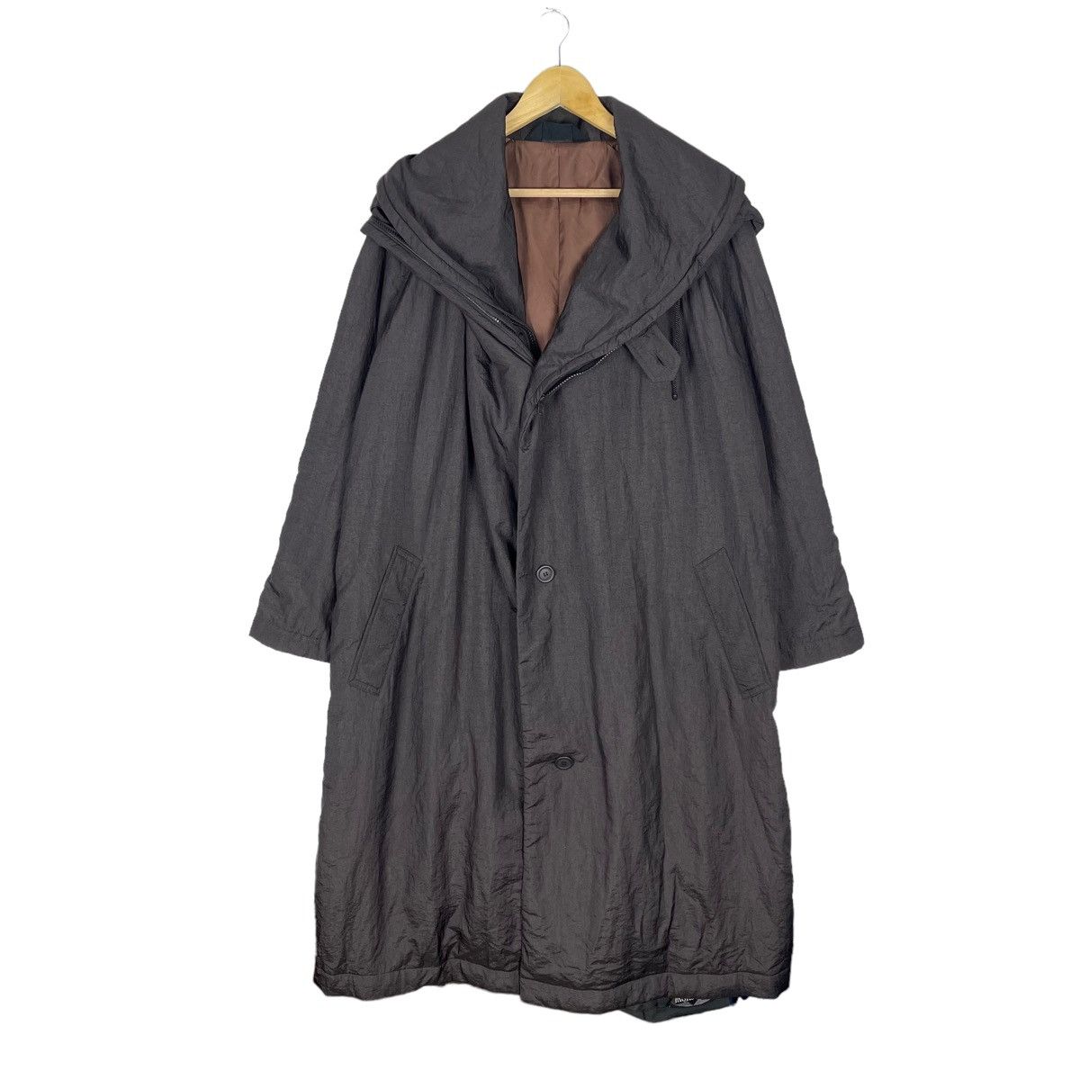 Issey Miyake 🔥80s WINDCOAT ISSEY MIYAKE OVERCOAT HOODIE JACKET Size US M / EU 48-50 / 2 - 3 Thumbnail