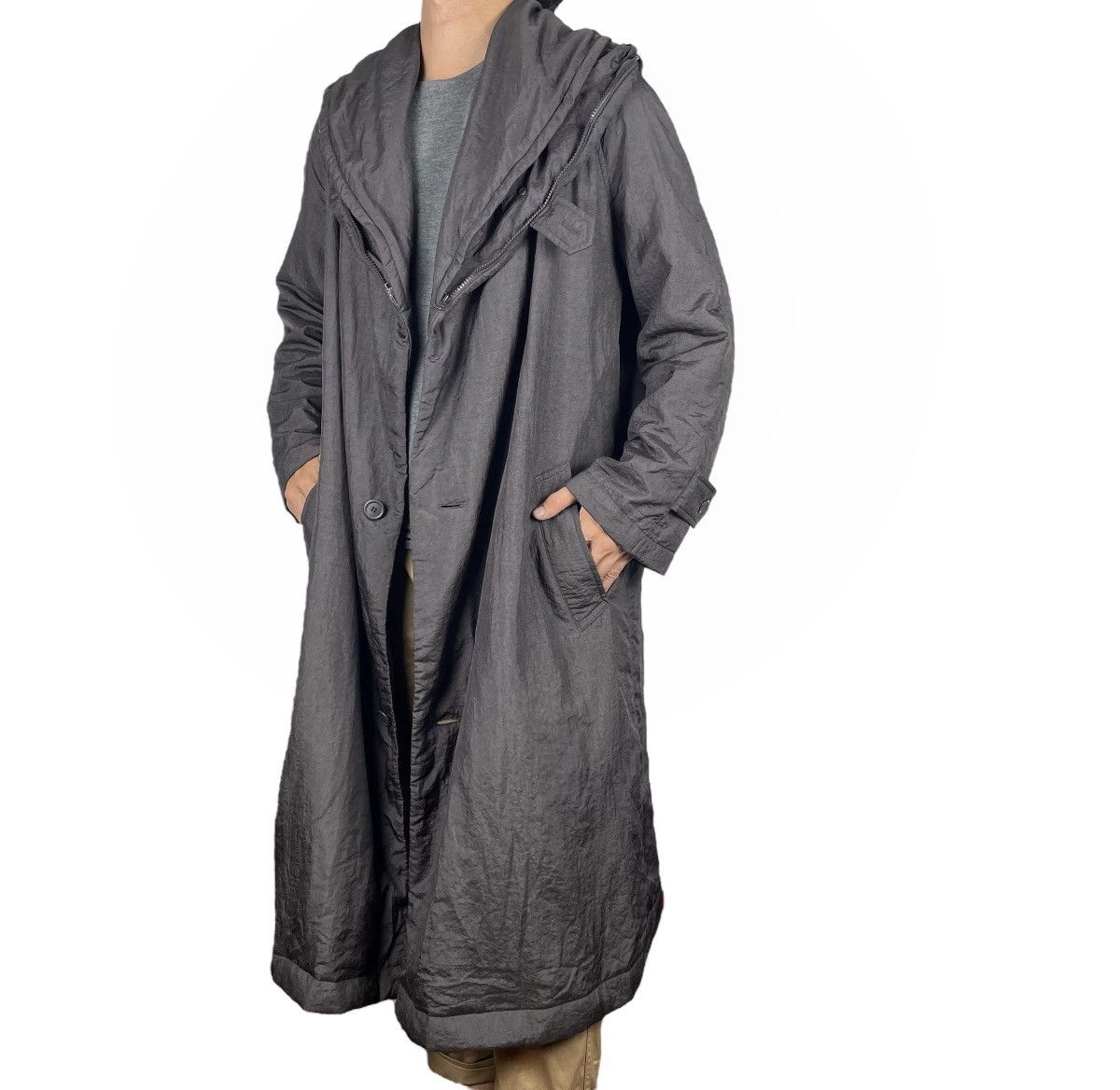 Issey Miyake 🔥80s WINDCOAT ISSEY MIYAKE OVERCOAT HOODIE JACKET Size US M / EU 48-50 / 2 - 1 Thumbnail