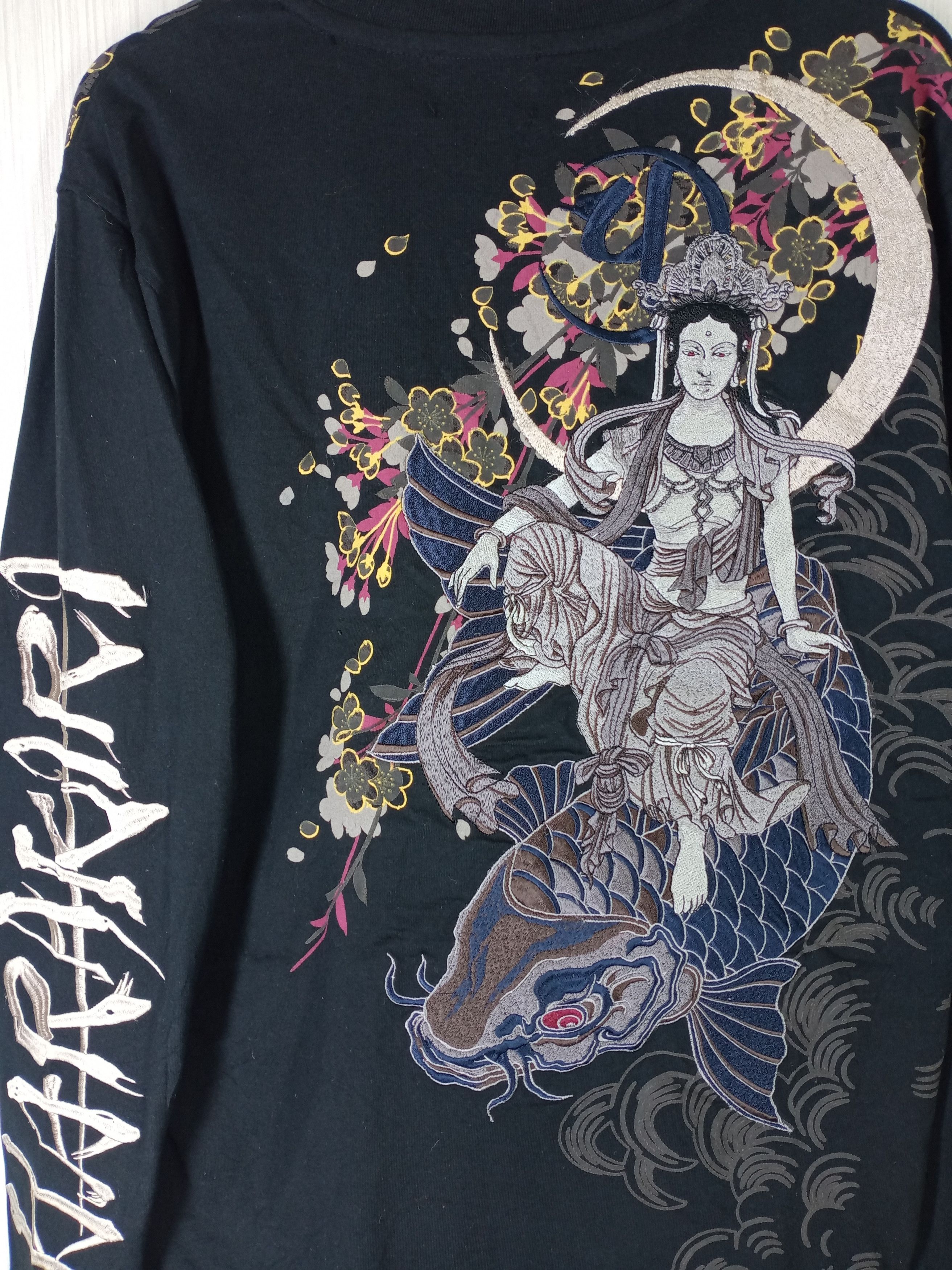 Japanese Brand RARE HARAKIRI OVERPRINT EMBROIDERED LOGO TSHIRT Size US L / EU 52-54 / 3 - 2 Thumbnail