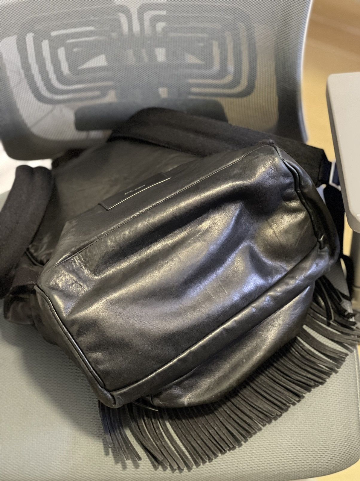Hedi Slimane rare ysl slp saint laurent leather backpack hedi goat soft Size ONE SIZE - 5 Thumbnail