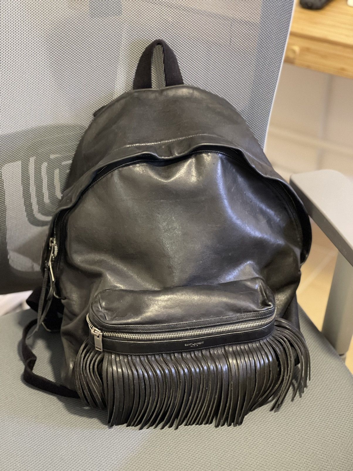 Hedi Slimane rare ysl slp saint laurent leather backpack hedi goat soft Size ONE SIZE - 1 Thumbnail