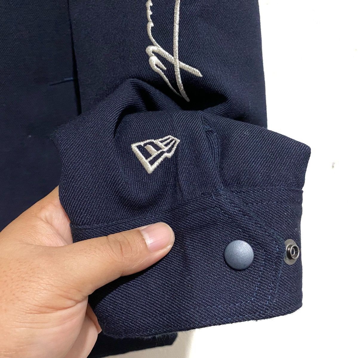 New Era × Yohji Yamamoto New 🔥 YohJi YAMAMOTO x NEW ERA Versity Jacket Cotton Size US L / EU 52-54 / 3 - 7 Thumbnail
