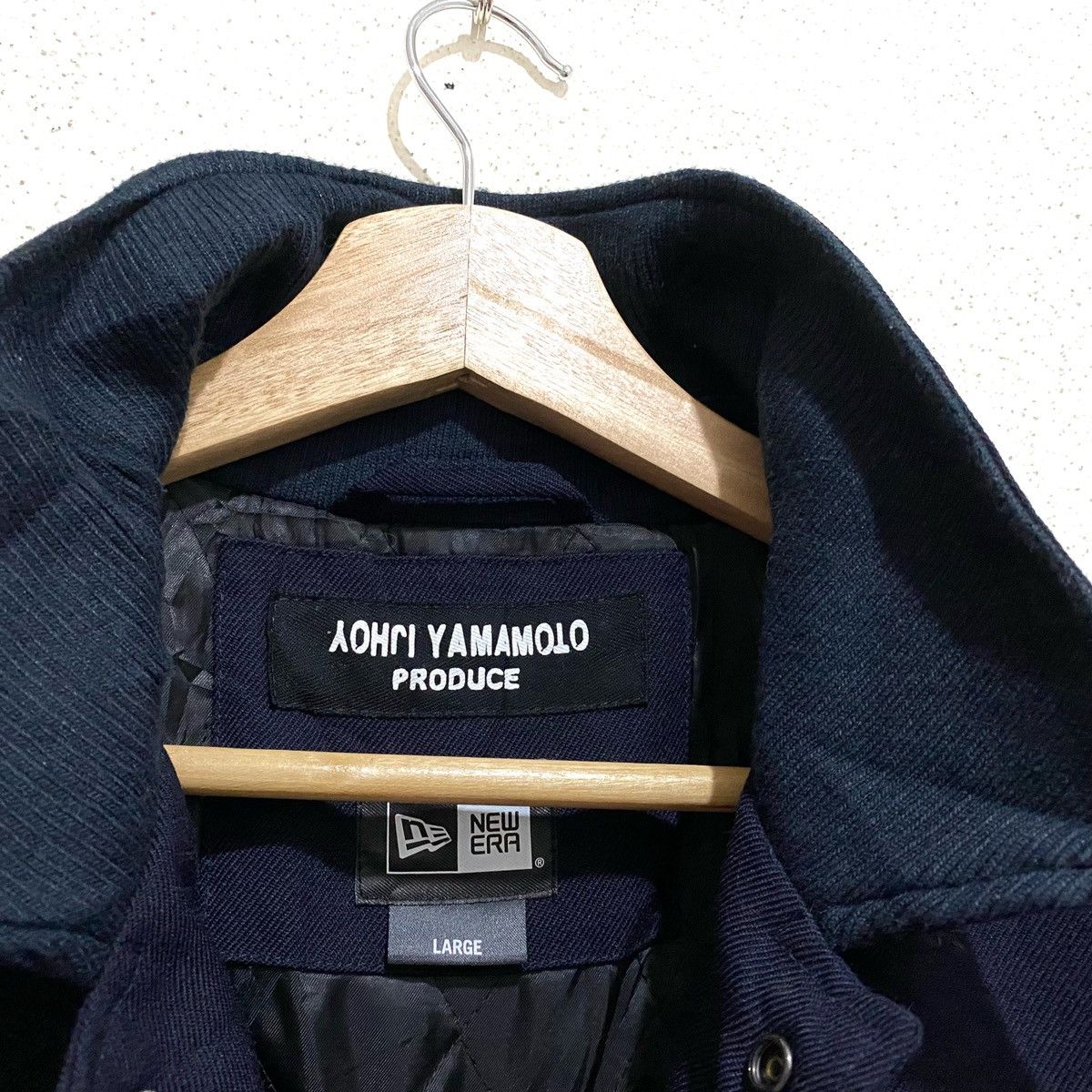 New Era × Yohji Yamamoto New 🔥 YohJi YAMAMOTO x NEW ERA Versity Jacket Cotton Size US L / EU 52-54 / 3 - 11 Thumbnail