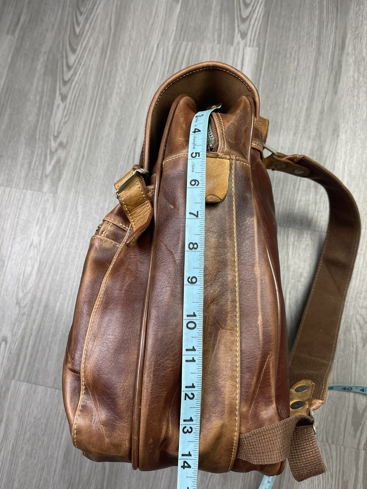 Vintage 90s moustache japan full leather box bagpack Size ONE SIZE - 20 Thumbnail
