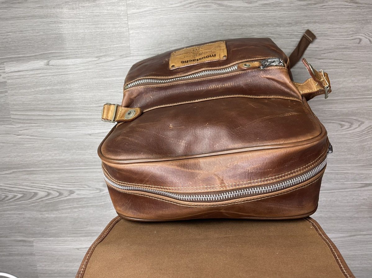 Vintage 90s moustache japan full leather box bagpack Size ONE SIZE - 15 Thumbnail