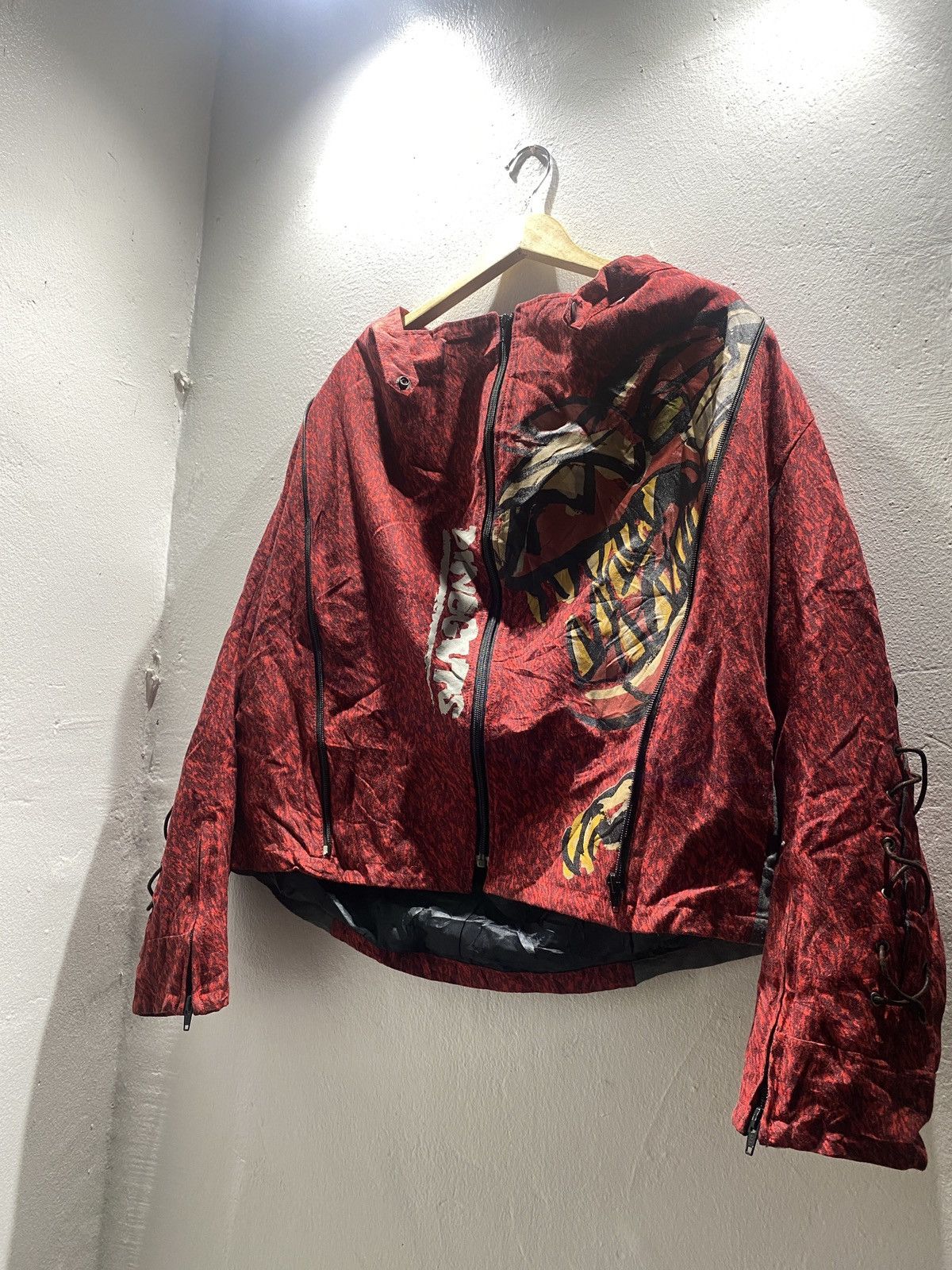 Vintage Red Power Rangers Jacket Dinoguts | Grailed