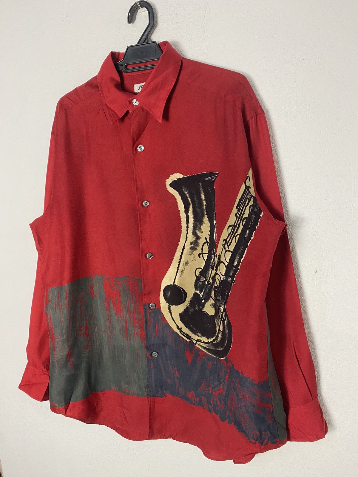 Japanese Brand 💥Last Drop💥Vintage Junmen Saxaphone Art Button Ups Size US L / EU 52-54 / 3 - 3 Thumbnail