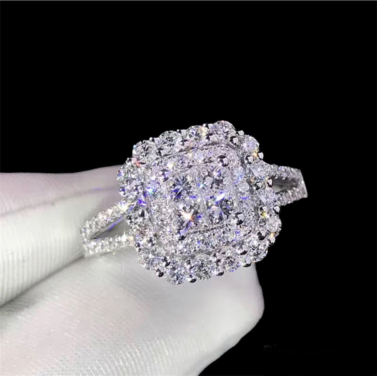 Other New Zirconia Diamond Ring sz 6-10 Costume Jewelry Band Size ONE SIZE - 3 Thumbnail
