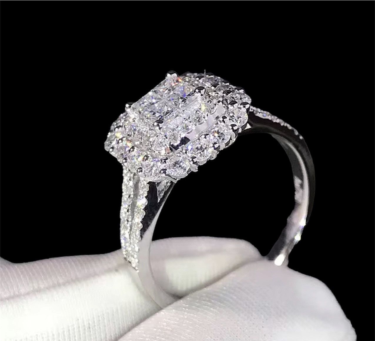 Other New Zirconia Diamond Ring sz 6-10 Costume Jewelry Band Size ONE SIZE - 2 Thumbnail