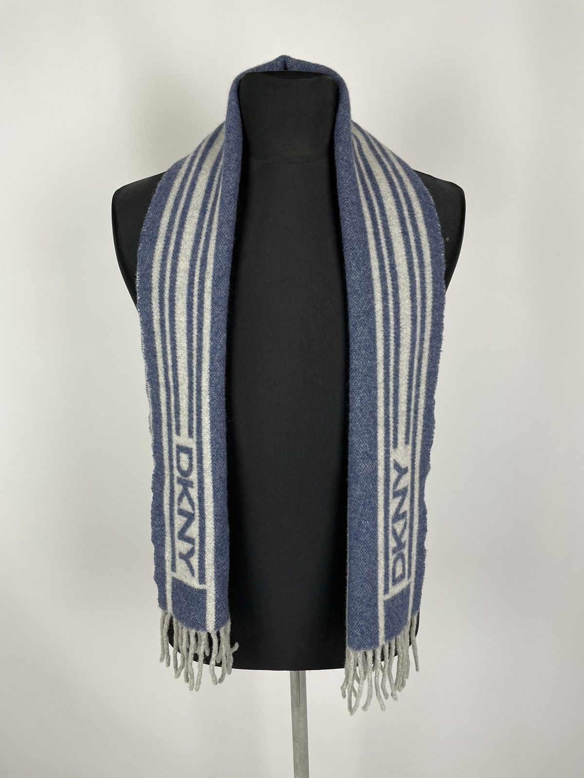 DKNY DKNY Wool Stripe Scarf Size ONE SIZE - 2 Thumbnail