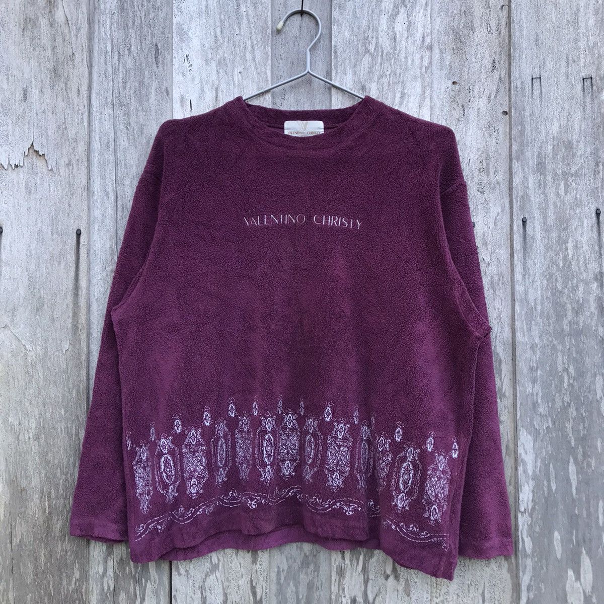 Valentino × Vintage Vintage Valentino Christy Fleece Sweatshirt Pullover Size L / US 10 / IT 46 - 1 Thumbnail