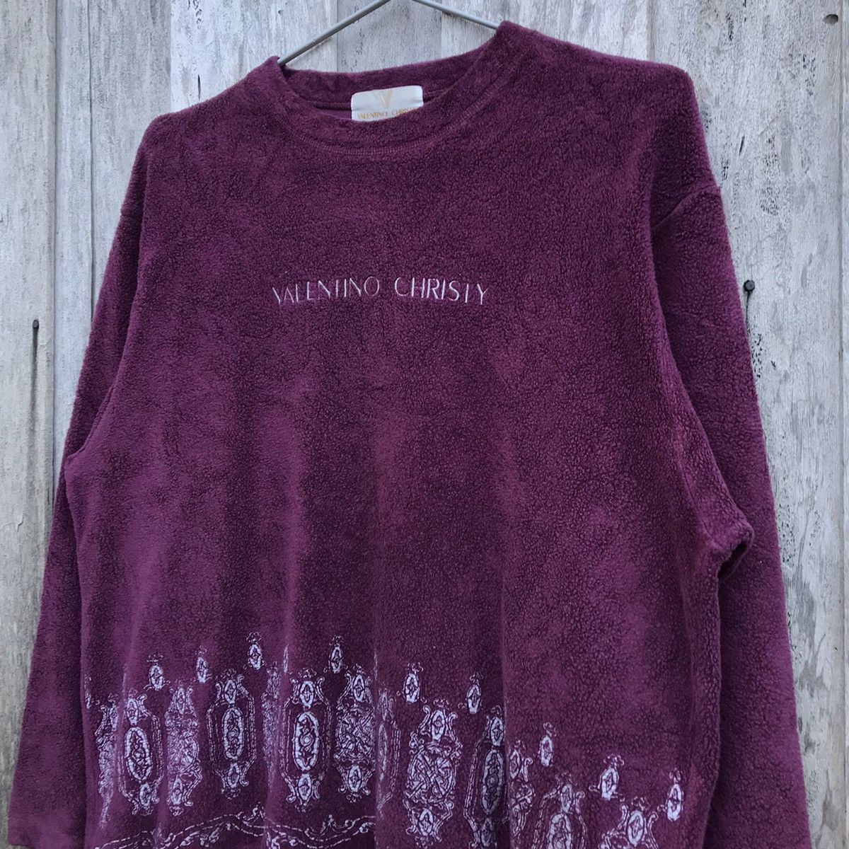 Valentino × Vintage Vintage Valentino Christy Fleece Sweatshirt Pullover Size L / US 10 / IT 46 - 3 Thumbnail