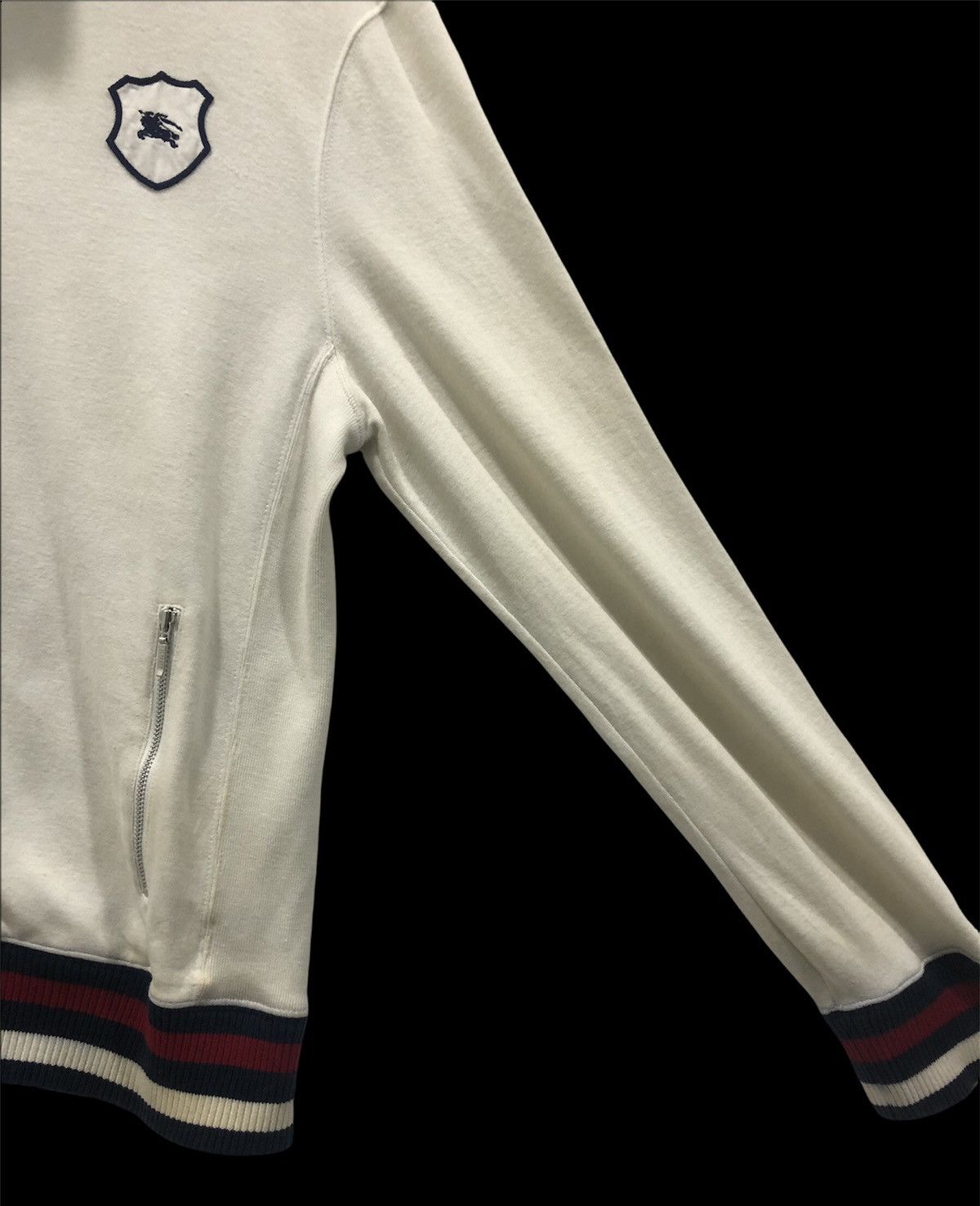 Burberry Burberry Black Label Jacket White with Navy&Burgundy Accents Size US M / EU 48-50 / 2 - 3 Thumbnail