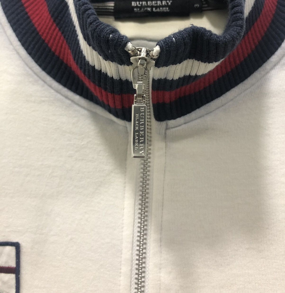 Burberry Burberry Black Label Jacket White with Navy&Burgundy Accents Size US M / EU 48-50 / 2 - 7 Thumbnail