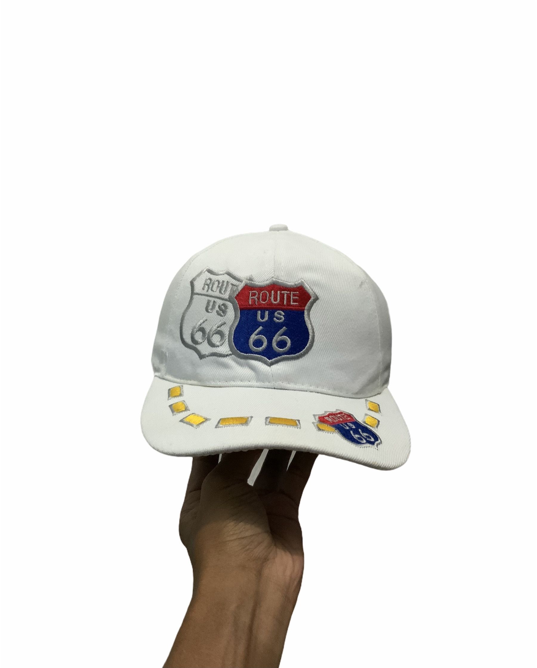 Route 66 Route us 66 White Streetwear Hat Size ONE SIZE - 2 Thumbnail