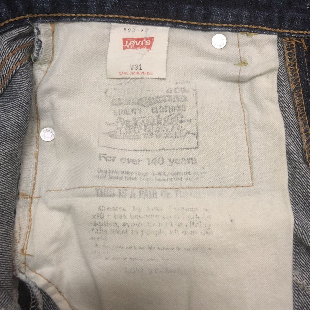 Levi's × Levi's Vintage Clothing × Vintage kapital style vintage levi’s 502 selvedge big (E) talon Size US 31 - 22 Thumbnail