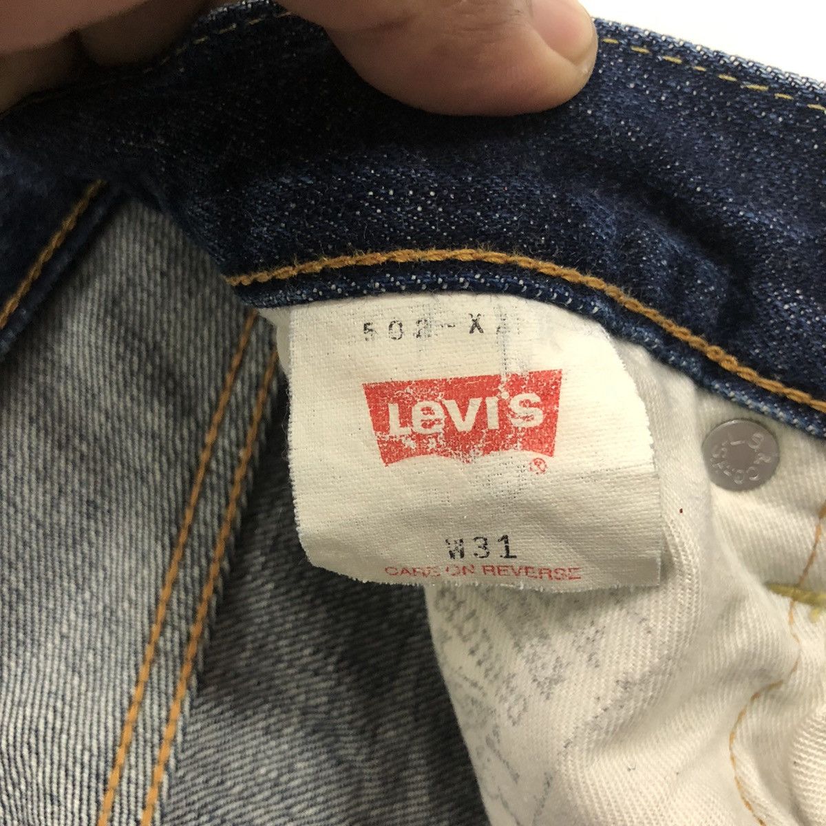 Levi's × Levi's Vintage Clothing × Vintage kapital style vintage levi’s 502 selvedge big (E) talon Size US 31 - 10 Thumbnail