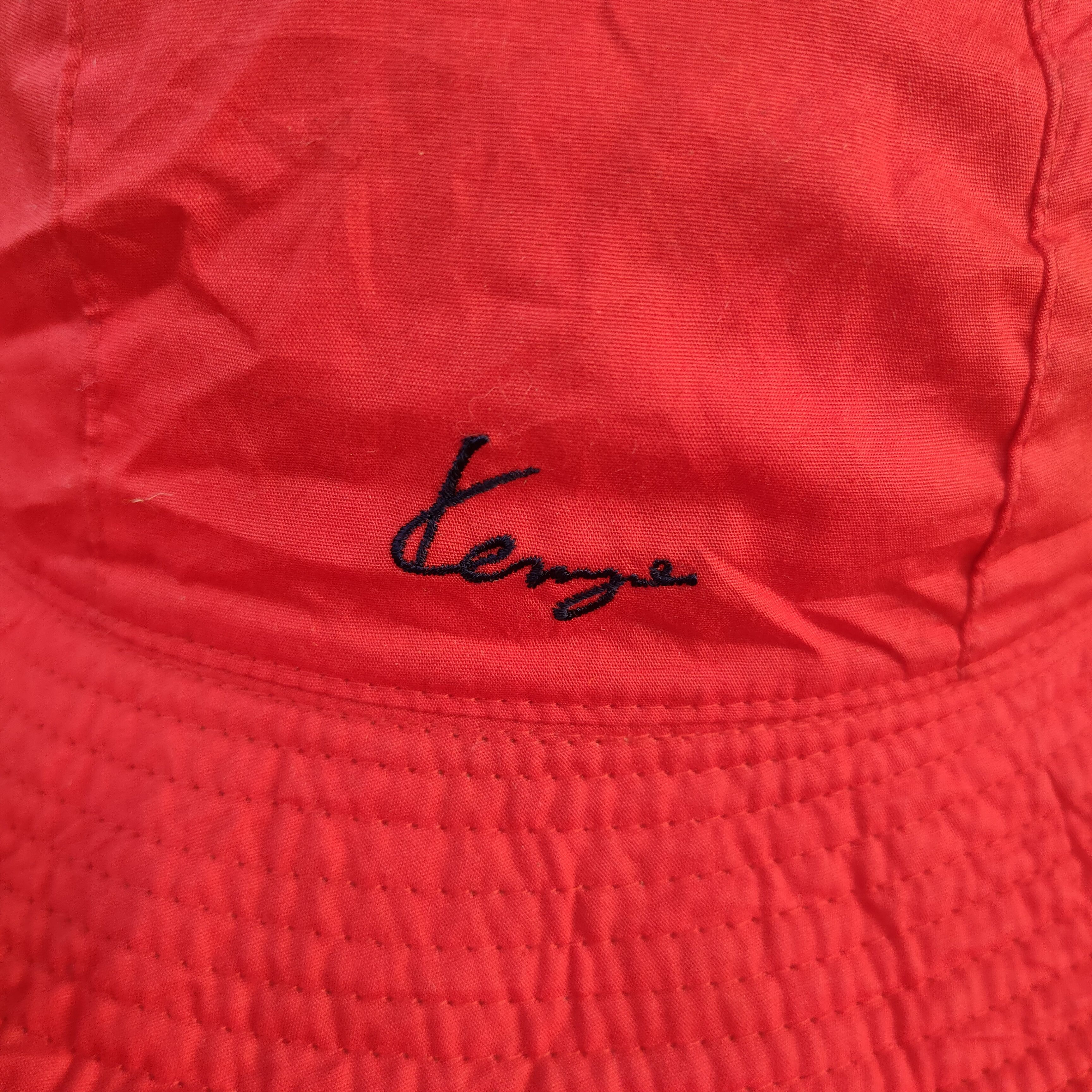 Japanese Brand KENZO Reversible Plain & Floral Embroidery Spellout Hat Size ONE SIZE - 2 Thumbnail