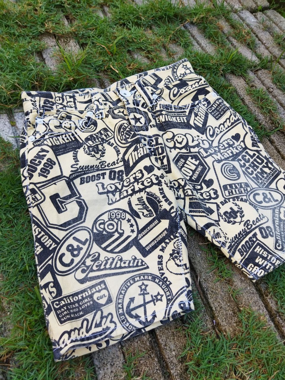 Japanese Brand Vintage Co&Lu Overprint Shortpants Size US 31 - 2 Thumbnail