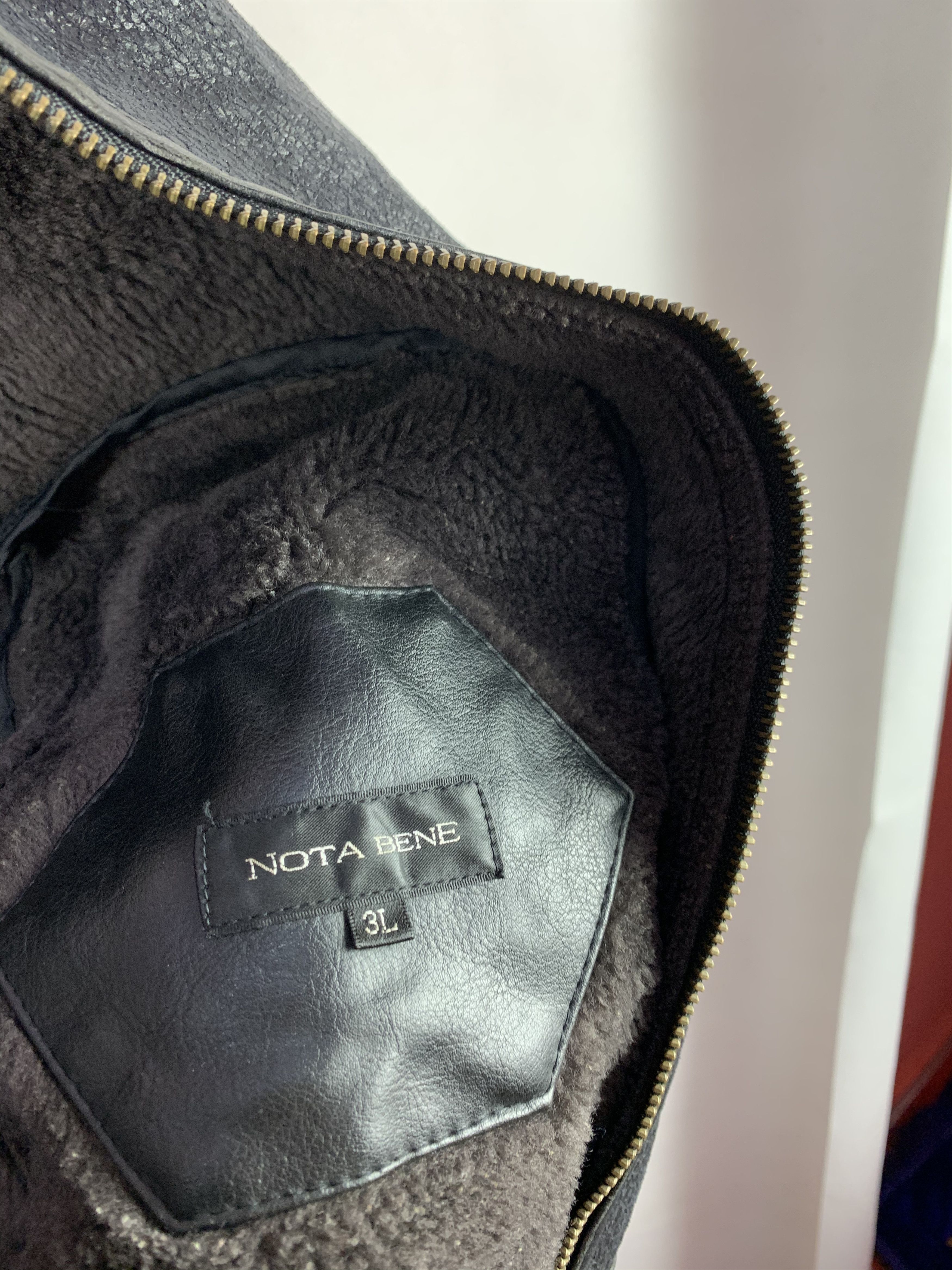 Japanese Brand 🔥Nota Bene Leather Riding Style Winter Jacket Size US L / EU 52-54 / 3 - 10 Thumbnail