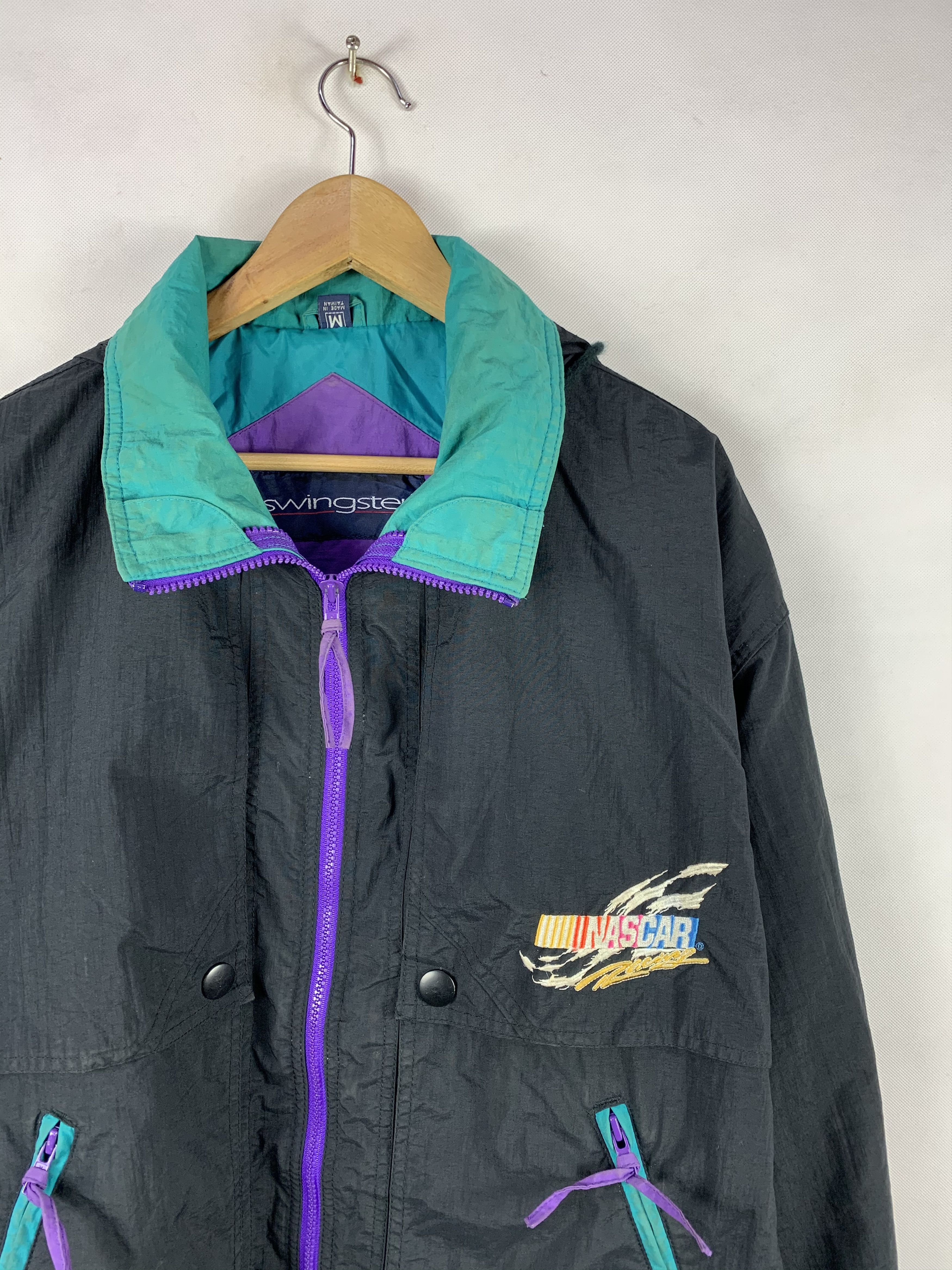 NASCAR 🔥Vintage Swingster Nascar Bomber Style Jacket Size US L / EU 52-54 / 3 - 3 Thumbnail