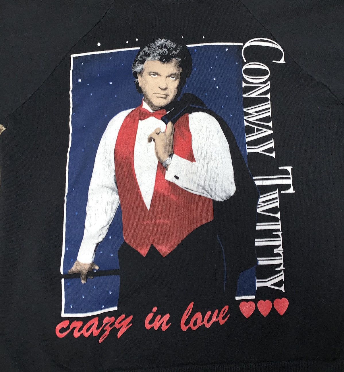 Band Tees × Vintage Vintage Conway Twitty Crazy In Love Crewneck T-Shirt Size US S / EU 44-46 / 1 - 3 Thumbnail