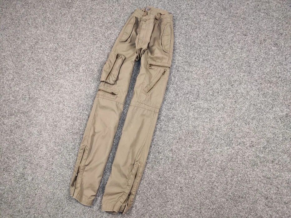 Japanese Brand Vintage 90s Cargo Zip Pants Travis Scott Japan Pocket Beige Size US 30 / EU 46 - 2 Thumbnail