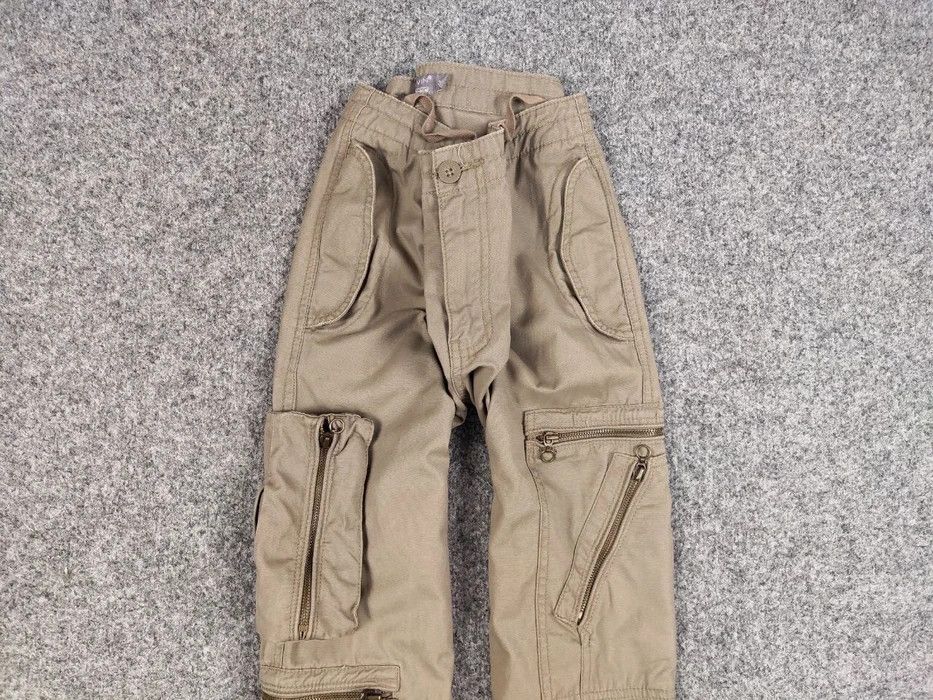 Japanese Brand Vintage 90s Cargo Zip Pants Travis Scott Japan Pocket Beige Size US 30 / EU 46 - 3 Thumbnail