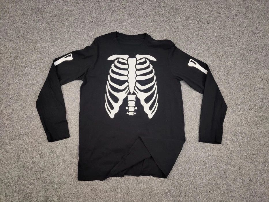 Japanese Brand Vintage 90's Skeleton Print Long Sleeve Black Sweatshirt Size US M / EU 48-50 / 2 - 8 Thumbnail