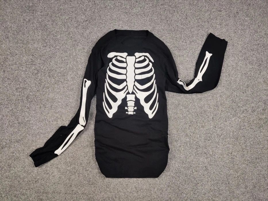 Japanese Brand Vintage 90's Skeleton Print Long Sleeve Black Sweatshirt Size US M / EU 48-50 / 2 - 7 Thumbnail