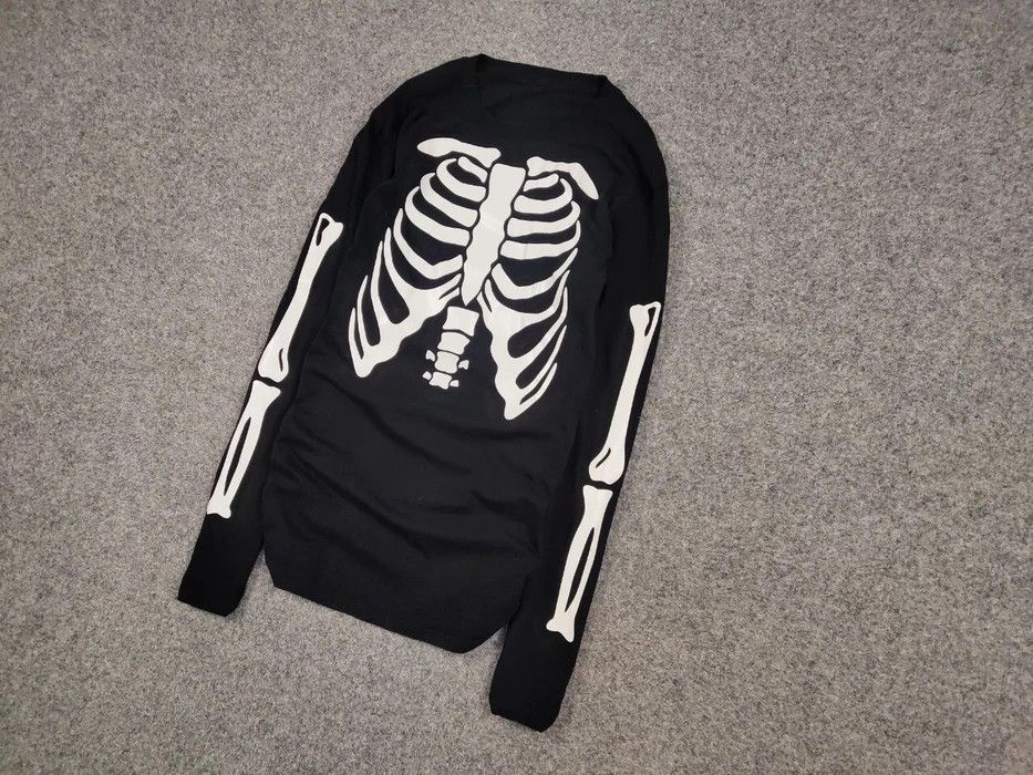 Japanese Brand Vintage 90's Skeleton Print Long Sleeve Black Sweatshirt Size US M / EU 48-50 / 2 - 2 Thumbnail