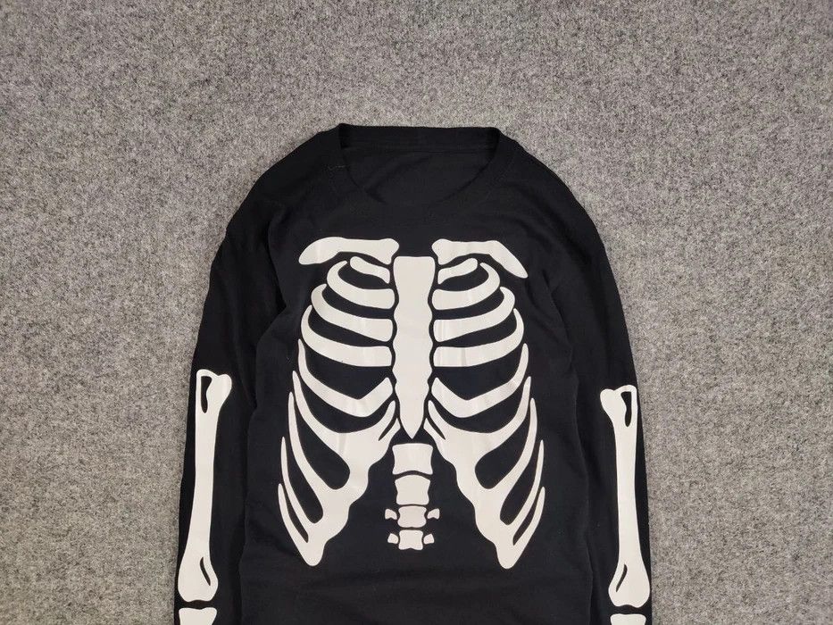 Japanese Brand Vintage 90's Skeleton Print Long Sleeve Black Sweatshirt Size US M / EU 48-50 / 2 - 3 Thumbnail
