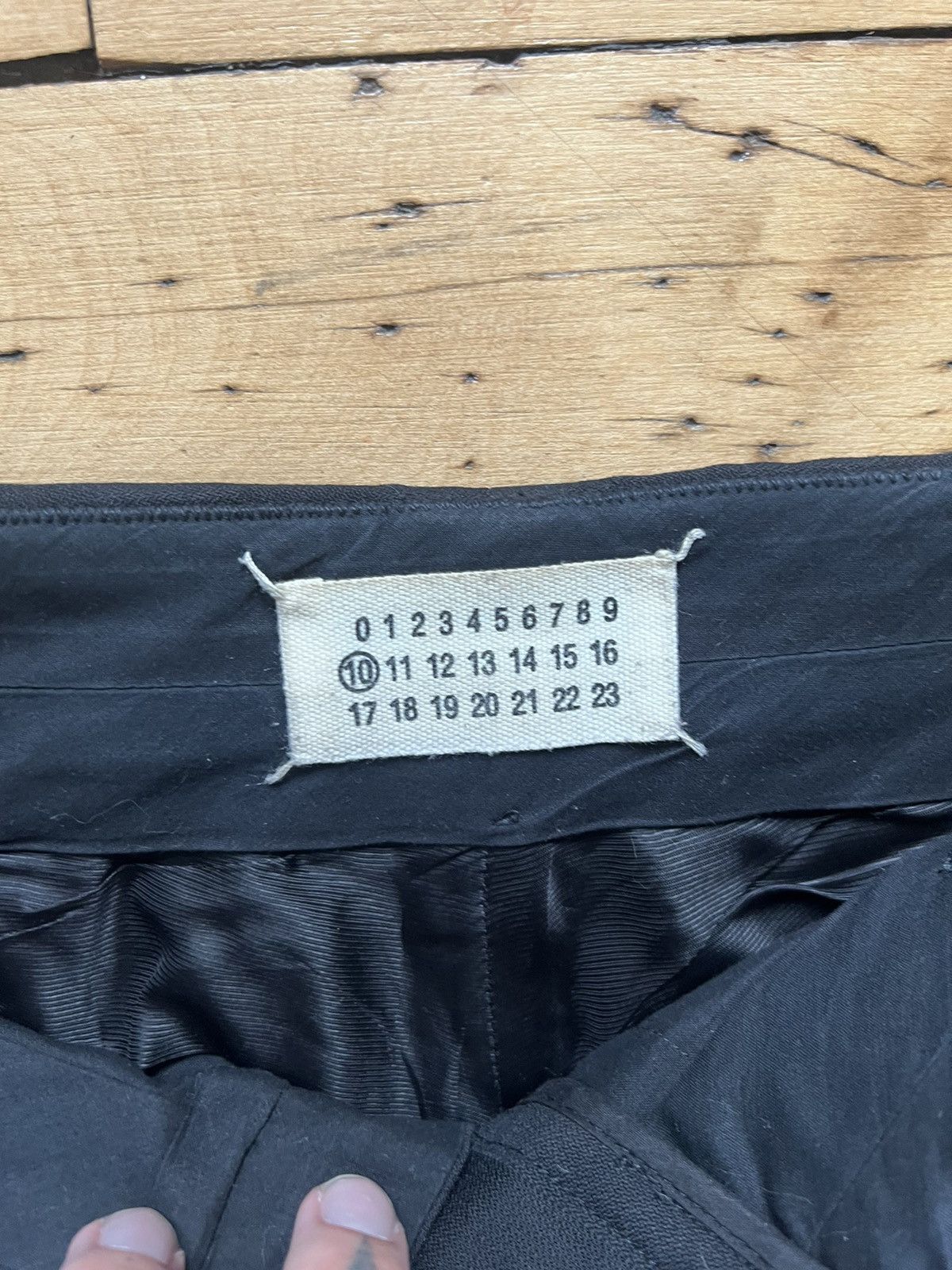 Maison Margiela Black tonal striped pants Size US 31 - 4 Thumbnail