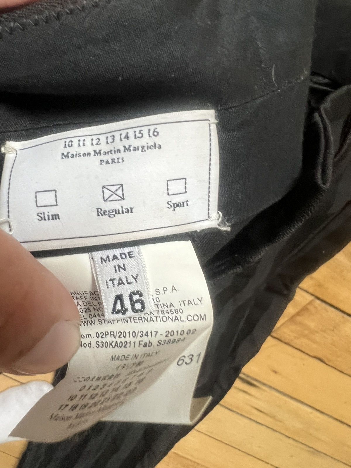Maison Margiela Black tonal striped pants Size US 31 - 3 Thumbnail