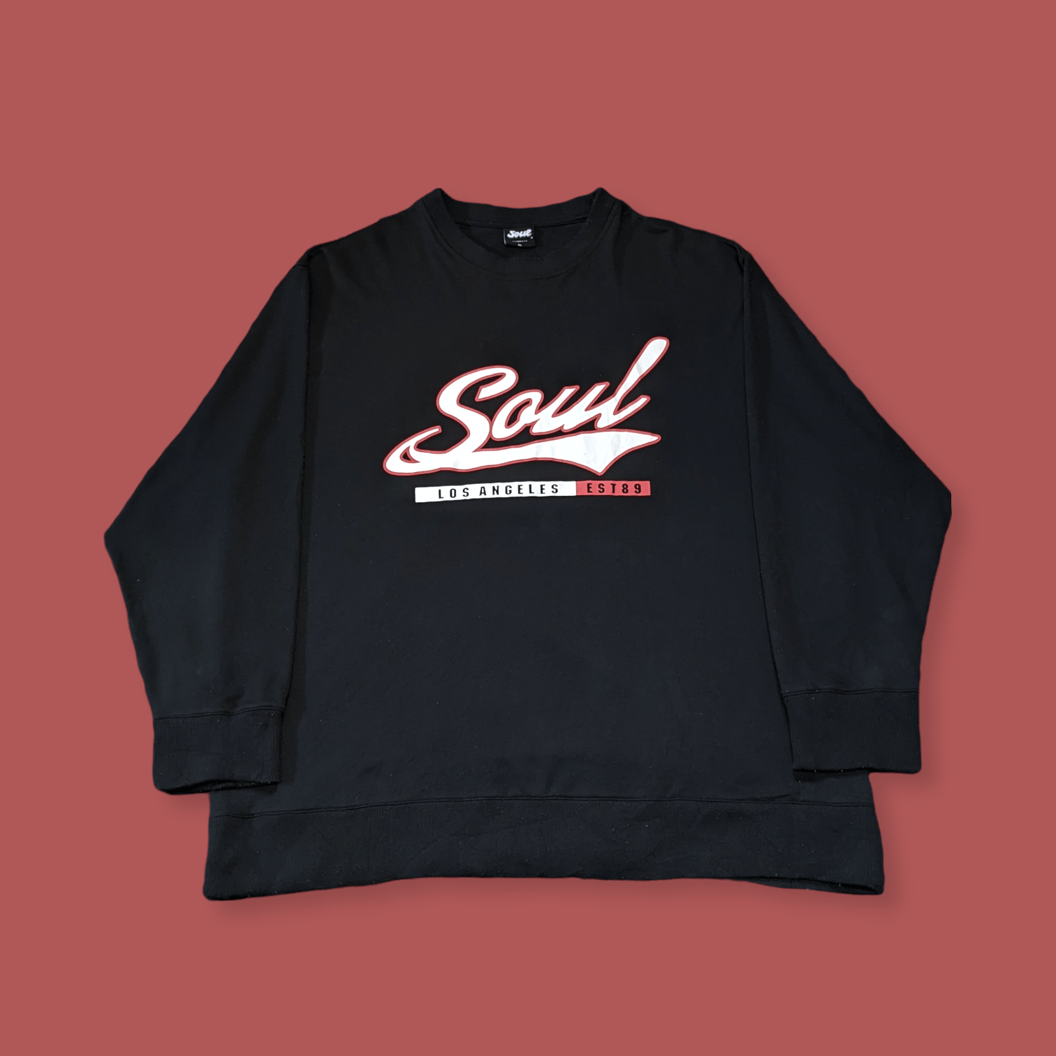 Japanese Brand × Vintage Vintage 90s Soul USA Hip Hop Oversize Sweatshirt Size US XXL / EU 58 / 5 - 1 Thumbnail