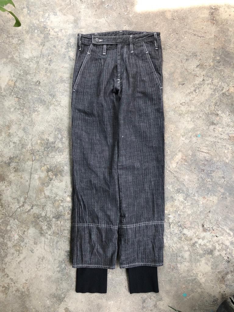 Yohji Yamamoto AW2004 Yohji Yamamoto Double Layered Jeans Size US 30 / EU 46 - 2 Thumbnail