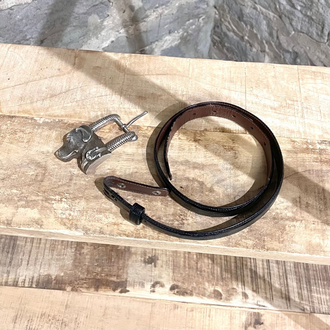 Kieselstein-Cord Barry Kieselstein-Cord Black Lizard Dog Buckle Belt Size ONE SIZE - 10 Thumbnail
