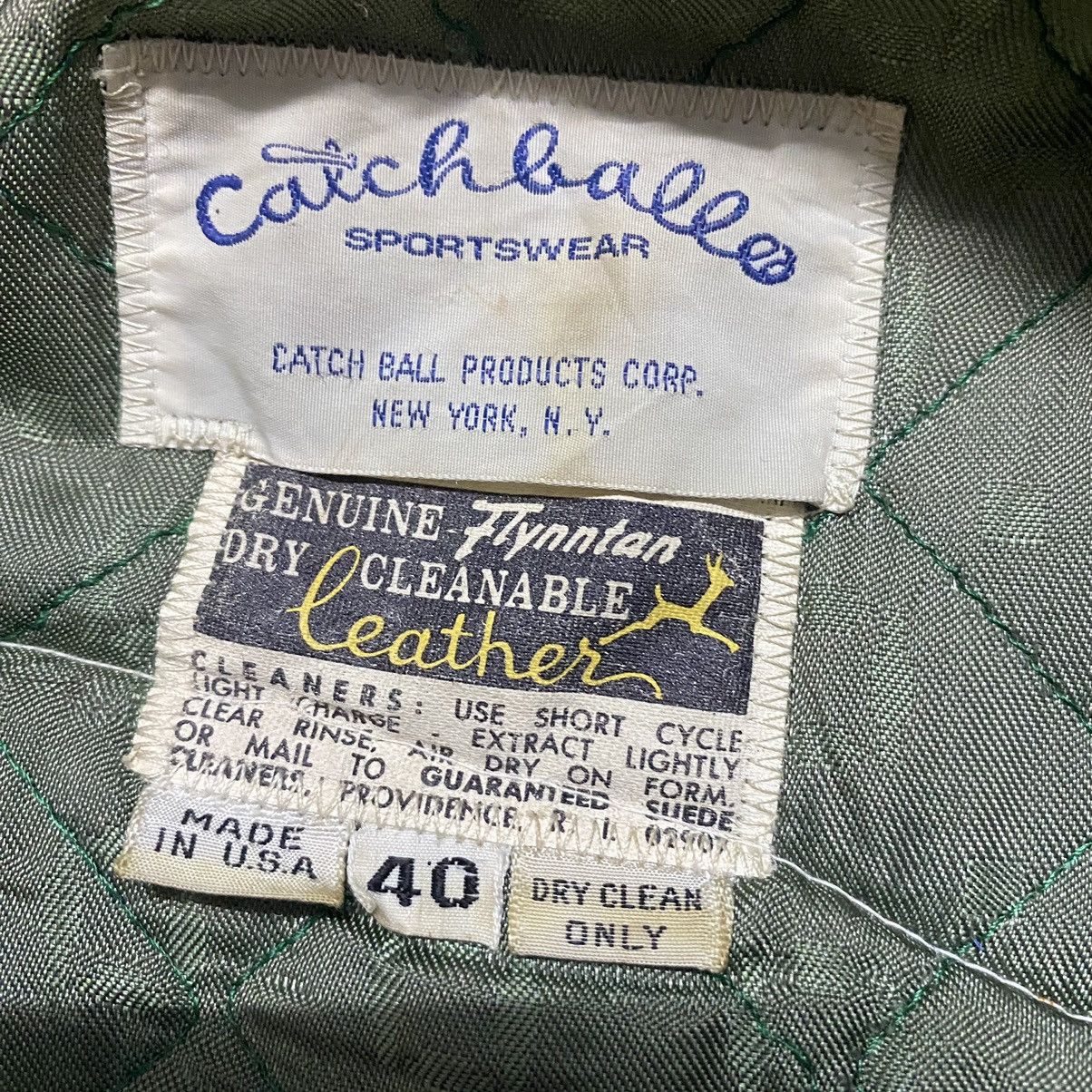 Vintage Vintage 70s CATCHBALL Varsity Leather Jacket Size US M / EU 48-50 / 2 - 20 Thumbnail
