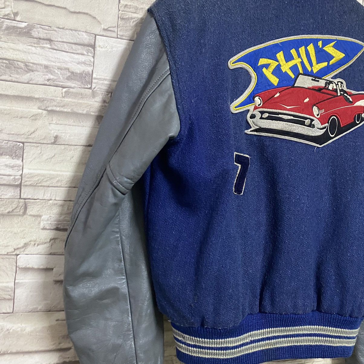 Vintage Vintage 70s CATCHBALL Varsity Leather Jacket Size US M / EU 48-50 / 2 - 13 Thumbnail