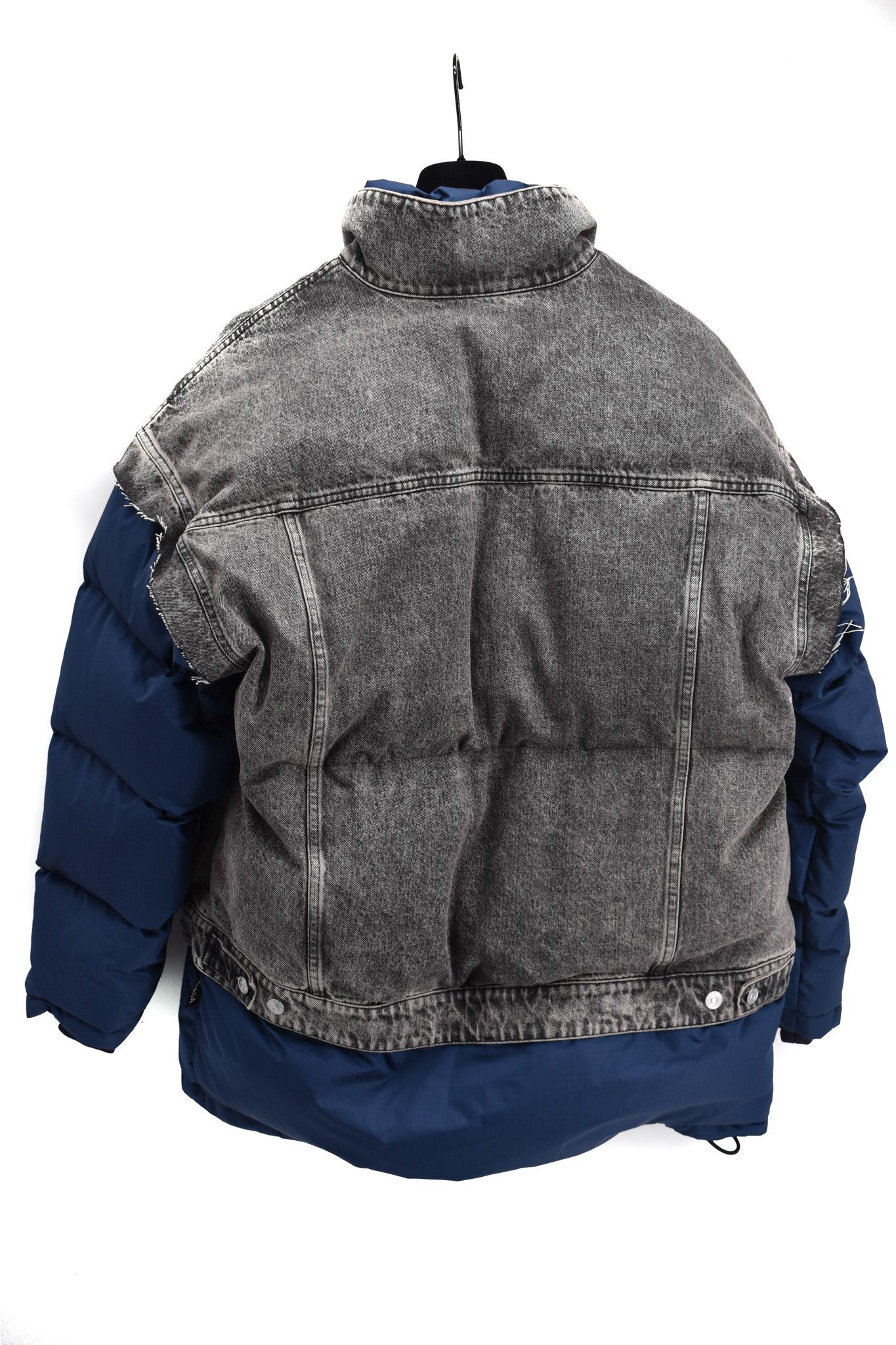 Balenciaga Balenciaga Denim Patch Down Puffer Jacket Size US M / EU 48-50 / 2 - 2 Thumbnail