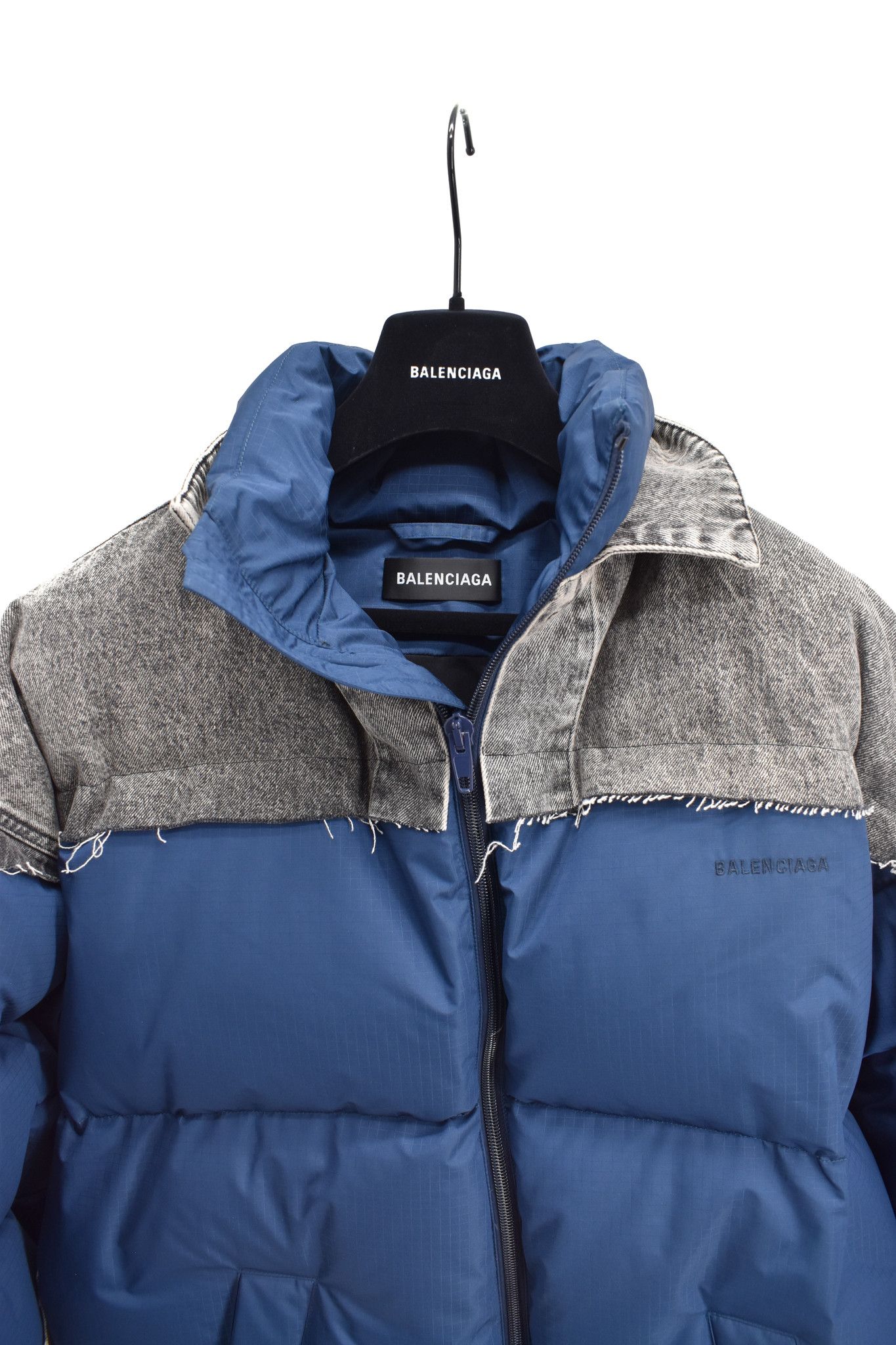 Balenciaga Balenciaga Denim Patch Down Puffer Jacket Size US M / EU 48-50 / 2 - 3 Thumbnail