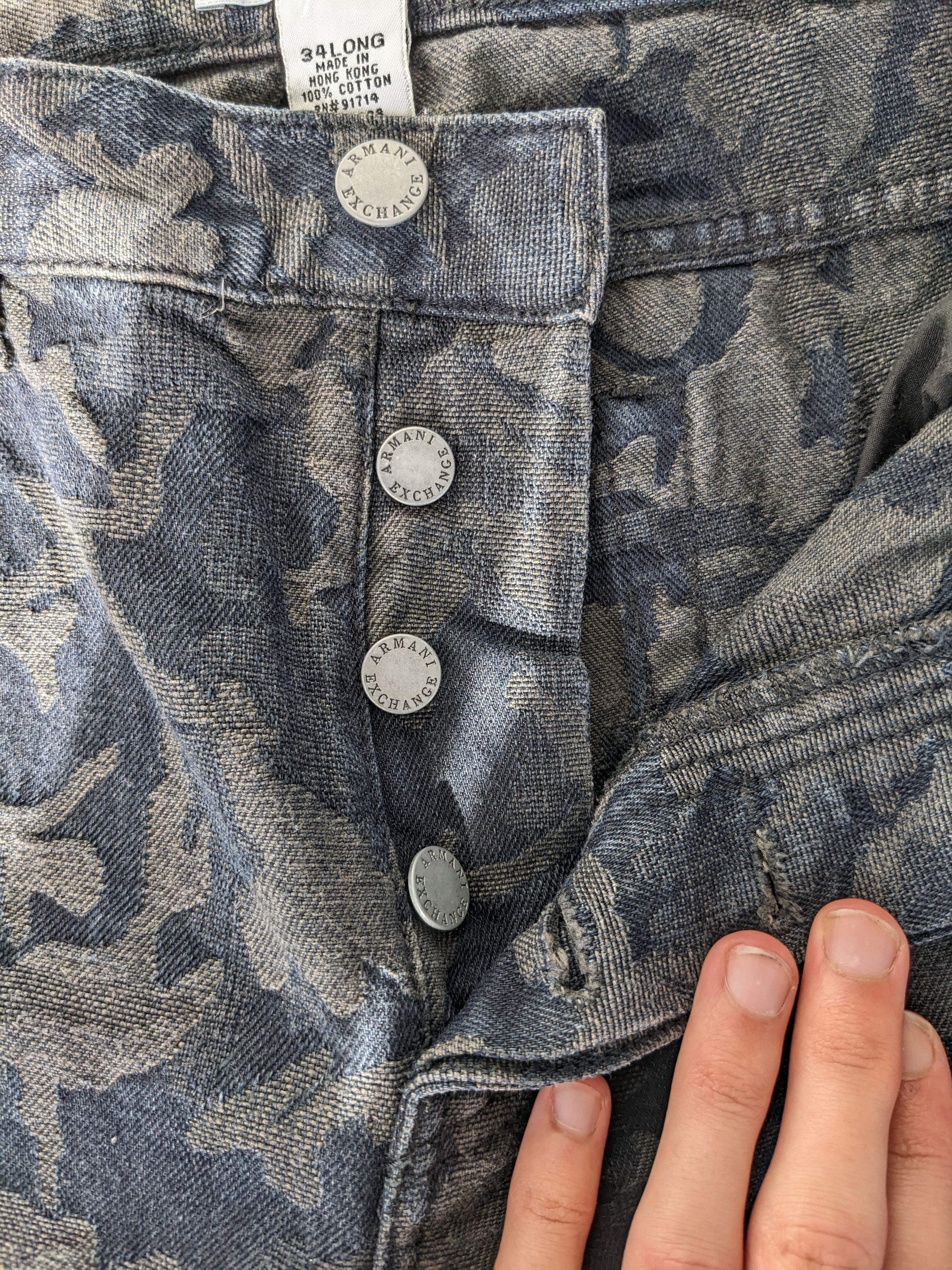 Armani Armani camo jacquard denim jeans Size US 34 / EU 50 - 4 Thumbnail