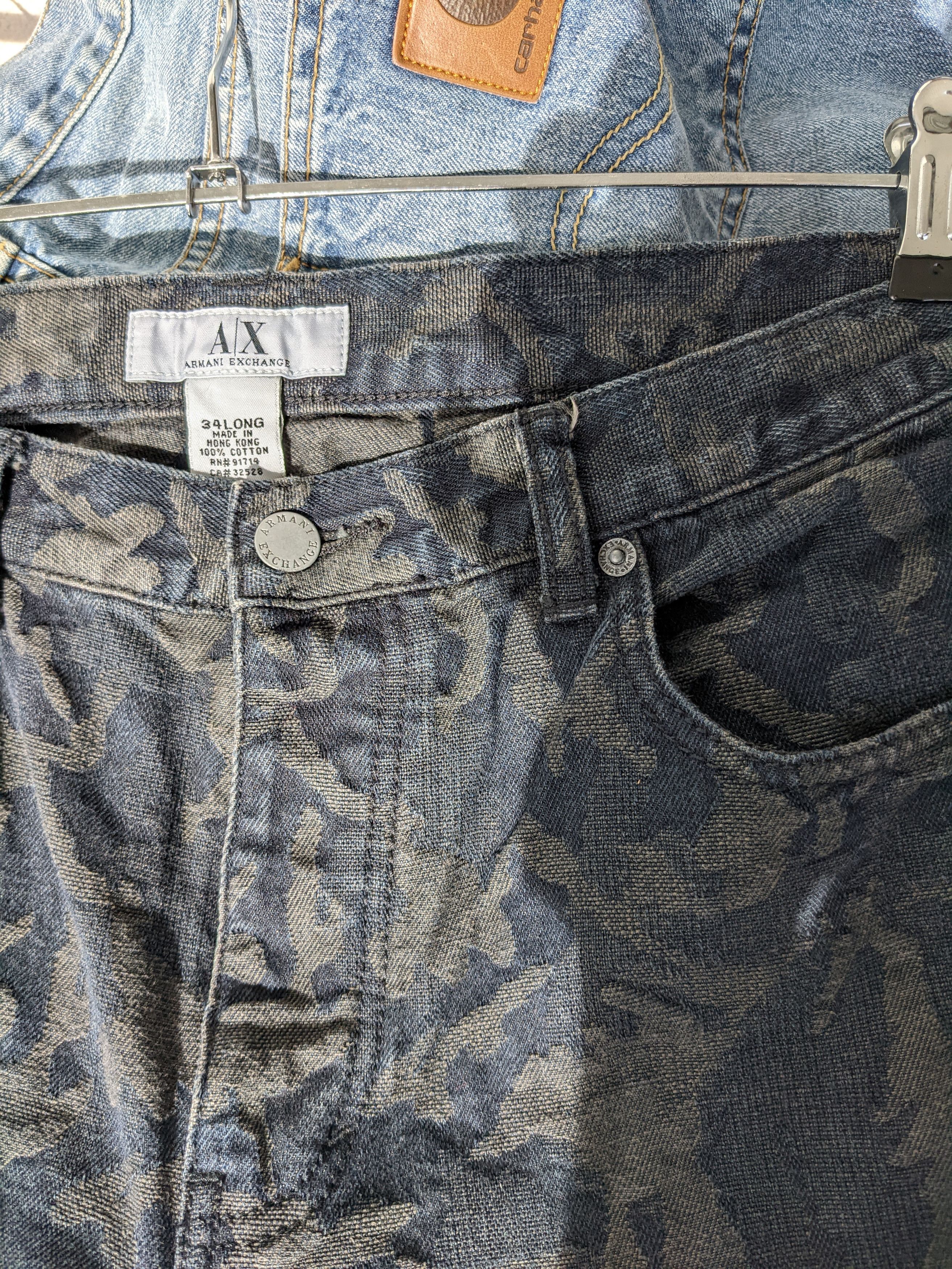 Armani Armani camo jacquard denim jeans Size US 34 / EU 50 - 3 Thumbnail